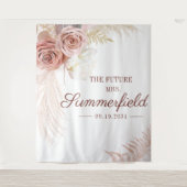 Pampas Gras Tan Bruidsmeubel Achtergrond Fotohokje Wandkleed (Voorkant)