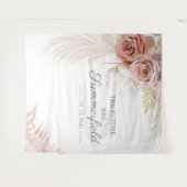 Pampas Gras Tan Bruiloft Fotohokje Wandkleed (Voorkant (horizontaal))