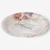 Pampas Gras Terracotta Boho Bruiloftsfeest Papieren Bordje (Gekanteld)