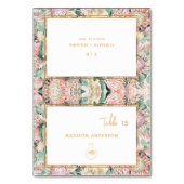 Pampas Gras Vis Maaltijd Keuze Gast Naamkaart Kaart (Voorkant)