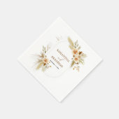 Pampas gras waterverf boho Elegant Bruiloft Servet (Hoek)