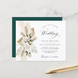 pampas gras wild flower greenery bruiloft