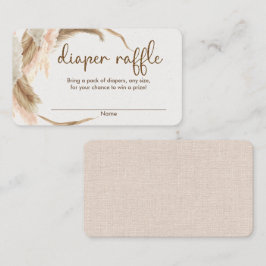 Pampas grasboho baby shower diaplons informatiekaartje