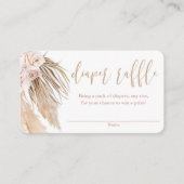 Pampas grasboho baby shower diaplons informatiekaartje (Voorkant)