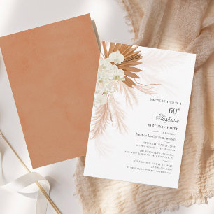 Pampas Grass 60th Birthday Party Script Tan Kaart