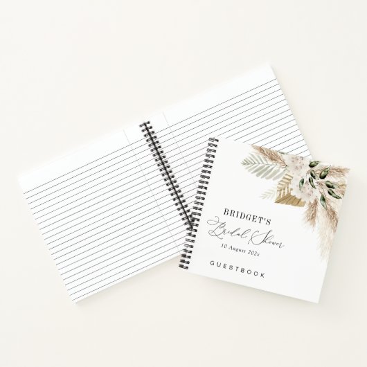 Pampas Grass and Greenery vrijgezellenfeest gasten Notitieboek (Binnen)