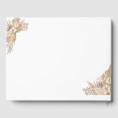 Pampas Grass Aquarelle Mariage Livre d'hôtes (Verso)