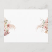 Pampas Grass Arc Baptême Christening Invitation (Dos)