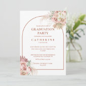 Pampas Grass Arch Foto GraduPartij Kaart (Staand voorkant)