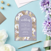 Pampas Grass Arch Wedding Uitnodiging Acryl Uitnodigingen (Insitu (Huwelijk))