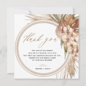 Pampas Grass Baby shower Bohème Merci (Devant)