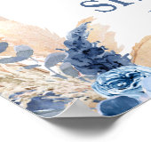 Pampas Grass Baby shower Boy Welkomstteken Poster (Hoek)