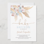 Pampas Grass Baby shower invitation garçon (Devant)