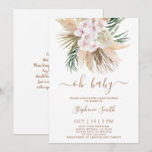 Pampas Grass Baby shower meisje Kaart (Voorkant / Achterkant)