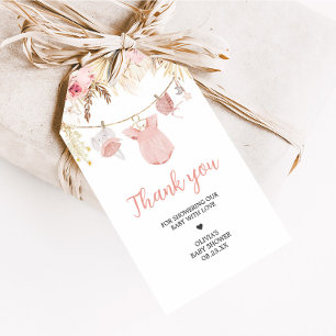 Pampas Grass Babykleding Baby shower Favoriet Tags Cadeaulabel