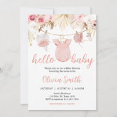 Pampas Grass Babykleding Baby shower Kaart (Voorkant)