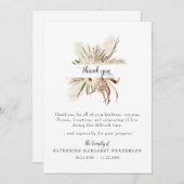 Pampas Grass Bereavement Funeral Bedankt (Voorkant / Achterkant)