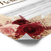 Pampas Grass Beste Dag Weddatum Ja Teken Poster (Hoek)