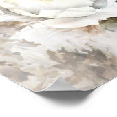 Pampas Grass Blanc Floral Affiche de bienvenue bot (Coin)