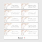 Pampas Grass Blanc Invités Noms Étiquette de adres (Feuille)