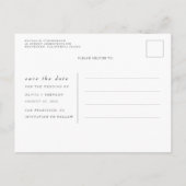 Pampas Grass Bloemen Rustiek Hout Save The Date Aankondigingskaart (Achterkant)