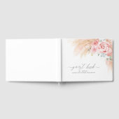 Pampas Grass Blush Rose Mariage Livre d'invité (Complet)