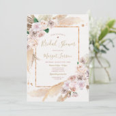 Pampas Grass Bohemen Vrijgezellenfeest Kaart (Staand voorkant)