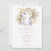 Pampas Grass Bohemian Baptism Boho Christening Kaart (Voorkant)