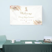 Pampas Grass Bohemian Baptism Persoonlijk Welkom Spandoek (Beurs)