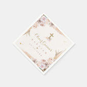 Pampas Grass Bohemian Baptisme Personalized Servet (Hoek)