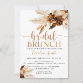 Pampas Grass Bohemian Boho Bridal Brunch Kaart (Voorkant)