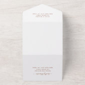 Pampas grass Bohemian Boho tropical Weddenschap All In One Uitnodiging (Buitenkant)