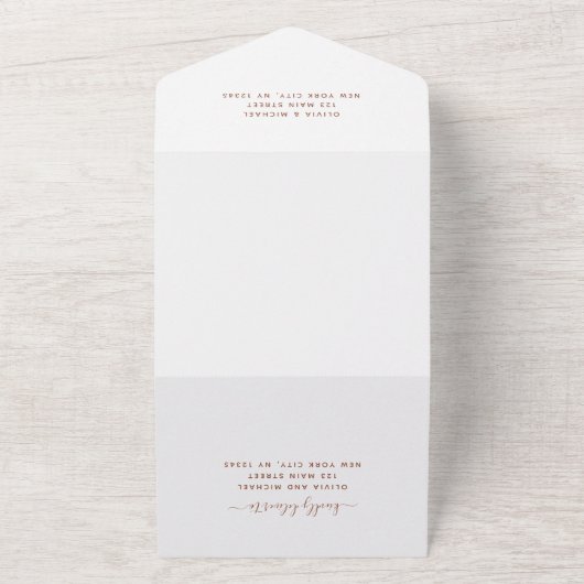 Pampas grass Bohemian Boho tropical Weddenschap All In One Uitnodiging (Buitenkant)