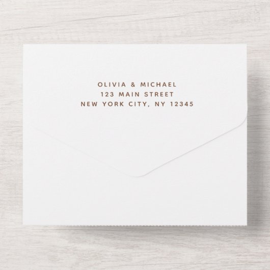 Pampas Grass Bohemian Boho Wedding RSVP All In One Uitnodiging (Achterkant)