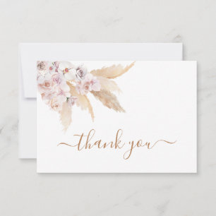 Pampas Grass boho bedankt voor je briefkaarten