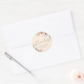 Pampas Grass Boho Bohemian Baby shower Dank u wel Ronde Sticker (Envelop)