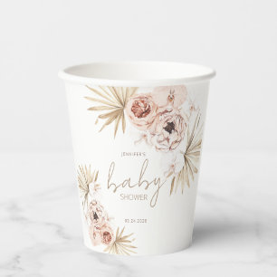 Pampas Grass Boho Bohemian Baby shower Papieren Bekers
