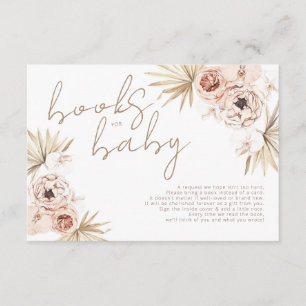 Pampas Grass Boho Bohemian Books for Baby Enclosur Informatiekaartje