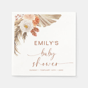 Pampas Grass Boho Bohemian Desert Baby shower Servet