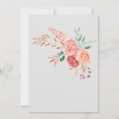 Pampas Grass Boho Bohemian retro Baby shower Kaart (Achterkant)