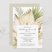 Pampas Grass Boho Bouquet Post Wedding Brunch Kaart (Voorkant / Achterkant)