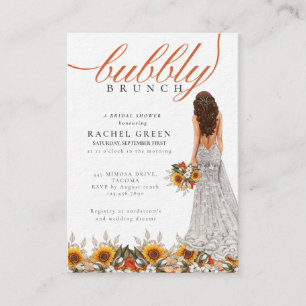 Pampas Grass Boho Bridal Bubbly Brunch Informatiekaartje