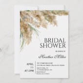 Pampas Grass Boho Bridal Shower Kaart (Voorkant)