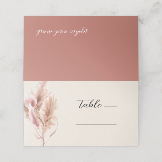 Pampas Grass Boho bruiloft (Buitenkant ongevouwen)