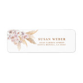Pampas Grass boho chic call Label (Voorkant)