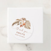 Pampas Grass Boho Dank u Desert Baby shower Bedankjes Labels (In situ)