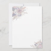 Pampas Grass Boho Floral Baby shower Invitation (Dos)