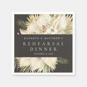 Pampas Grass Boho Floral Repetitie Diner Servet