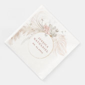 Pampas Grass Boho Floral Wedding Servet (Hoek)