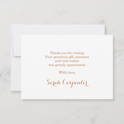 Pampas Grass boho merci Note Cartes (Dos)